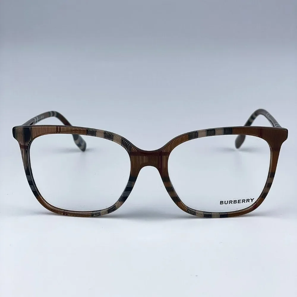 NEW Burberry BE2367 3966 Check Brown Square Women Eyeglasses
